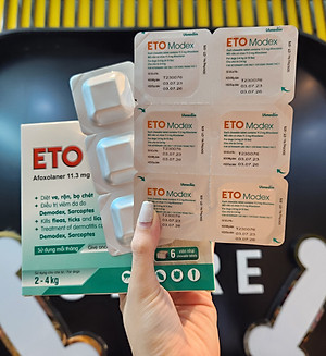 Viên Nhai ETO MODEX | Diệt Ve Rận, Bọ Chét, Ghẻ Demodex cho Chó