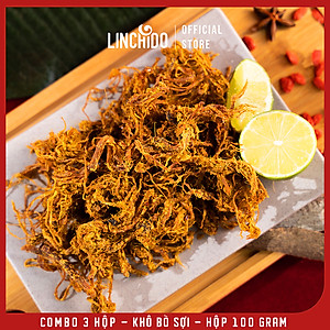 Combo 3 Hộp - Khô Bò Sợi - Tùng Phương Du Ký - Hộp 100 Gram