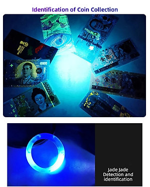 Đèn pin sạc cầm tay tia cực tím (UV) cao cấp Terino D6000-UV (365nm, 120W)- Hàng chính hãng