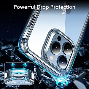 Ốp Lưng Cho iPhone 13 / 13 Pro / 13 Pro Max ESR Classic Hybrid Shock-Absorbing Case (Mặt Lưng Kính Cường Lực) - Hàng Nhập Khẩu