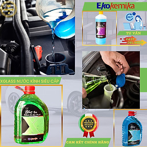Nước rửa kính - Dung dịch đổ kính Ô tô  Xglass Nano, Cleaner loại 3,2 lít - Ekokemika