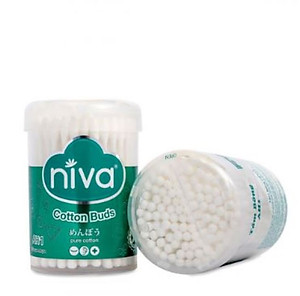 Combo 10 Tăm Bông NIVA Dành Cho Người  Lớn Hũ 100 Que Nhựa Ah1