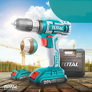 MÁY KHOAN BÚA DÙNG PIN 20V (2 PIN 2.0AH VÀ 1 SẠC) TOTAL TIDLI200215 - HÀNG CHÍNH HÃNG