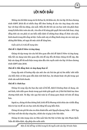 Một Số Chủ đề hay Và Khó trong kỳ thi vào lớp 10 môn Toán