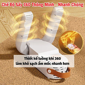 Máy Sấy Và Khử Trùng Giày có hẹn giờ Cao Cấp Làm Khô Siêu Nhanh - Loại Bỏ Khử Mùi Hôi Và Vi Khuẩn, Kiểu Dáng Nhỏ Gọn, Dễ Sử Dụng Máy Sấy Giày Dép Tất Găng Tay Mũ Bảo Hiểm Khử Khuẩn Bằng Tia UV An Toàn Tiện Dụng Thông Minh