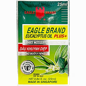 Dầu khuynh diệp con ó Eagle Brand Eucalyptus Oil Plus+ (25ml) - Hàng chính hãng
