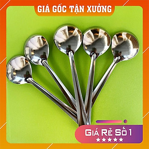 Muỗng các loại Inox chất lượng (Muỗng bầu, muỗng soup và muỗng cà phê) chất liệu 100% Inox bóng loáng kích thước 16x4cm