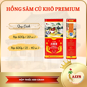 Hồng Sâm Củ Khô Hàn Quốc Premium Hộp 150g (6-10củ) Daedong
