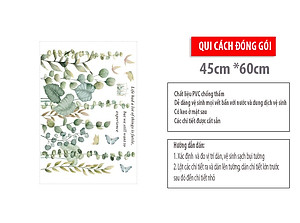 Sticker Giấy Dán Tường Decal Dán tường Mẫu Hoa Lá Cực Xinh ZH006