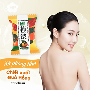 Xà Phòng Tắm Khử Mùi Cơ Thể Chiết Xuất Từ Quả Hồng Pelican Family Soap KSB (80 G)