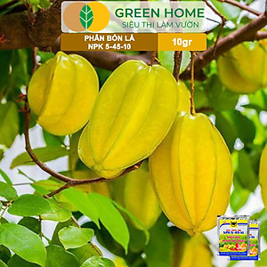 Phân Bón Npk 5-45-10, Greenhome, Đầu Trâu, Gói 10Gr, Phân Bón Kích Ra Hoa, Đậu Trái