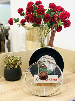 Chảo Sâu Lòng NAG2653 Đáy Từ 5 Lớp Chống Dính Vung Kính Siêu Bền Nagakawa (26cm) - Dùng Trên Mọi Loại Bếp - Hàng Chính Hãng