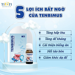 Men vi sinh TENBIMUS 10 chủng Châu Âu bổ sung lợi khuẩn, phòng ngừa rối loạn tiêu hóa, tăng cường miễn dịch cho trẻ nhỏ