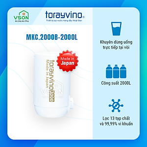 Lõi lọc nước thay thế tại vòi Torayvino MKC.2000B - Uống trực tiếp tại vòi - 2000L - Hàng chính hãng Nhật Bản