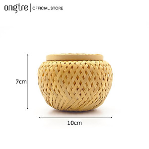 Hộp tre đan/ cới 2 lớp, có nắp đậy, đựng đồ, trang trí | ongtre (Vietnam)