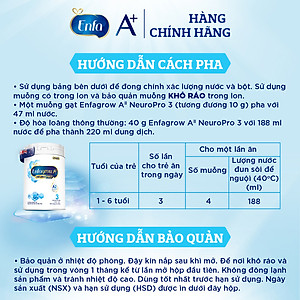 Sữa bột Enfagrow A2 Neuropro 3 800g giúp dễ tiêu hóa, hấp thu cho trẻ từ 1-6 tuổi