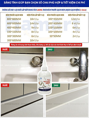 Keo Chà Ron Gạch Chống Thấm LKB 280ml Kẻ Chỉ Mạch Gạch Đá Hoa Nhà Tắm Viền Bồn Chậu
