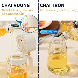 Chai đựng kiêm xịt dầu ăn 2 trong 1 đa năng DandiHome - Bảo hành 6 tháng