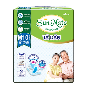 Tã Dán Người Lớn SunMate AX2 Size M10 (10 Miếng)