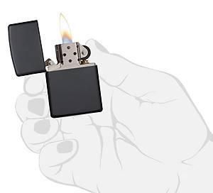 Bật Lửa Zippo Black Matte 218