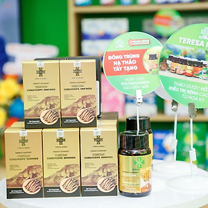 Đông Trùng Hạ Thảo Tây Tạng Teresa Herbs: Bổ Thận, Bổ Phổi, Bổ Tim, Tăng Cường Đề Kháng 60 viên