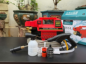 MÁY RỬA XE SK9070 ,CÓ CHỈNH ÁP,TẶNG KÈM BÌNH TẠO BỌT - Bảo Hành 12 tháng