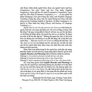 Ngữ Âm Học Và Âm Vị Học Tiếng Anh - English Phonetics And  Phonology - PGS.TS. Tô Minh Thanh; ThS. Phan Văn Quang 
