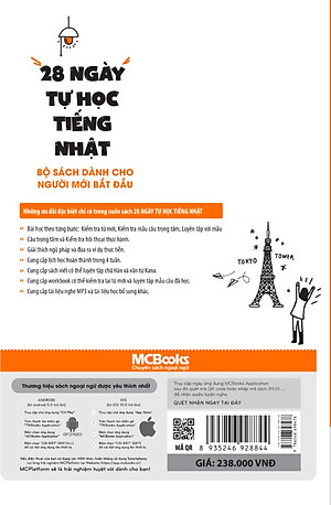 Combo 28 ngày tự học tiếng Nhật – Ghi chú luyện viết – Sách bài tập TV