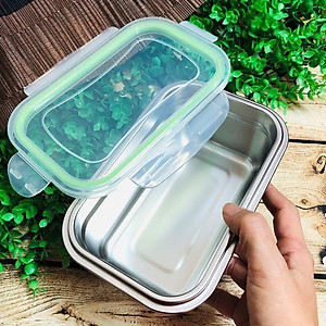 COMBO Bộ 3 Hộp BẢO QUẢN thực phẩm INOX 304 có NẮP. Dụng cụ đựng chứa trữ ĐA NĂNG trong tủ lạnh AN TOÀN SỨC KHOẺ. Thố Lạnh bảo quản thực phẩm tránh mùi, chống hư hao thực phẩm