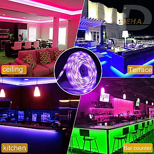 Bộ đèn Led dây dán RGB đổi màu điều khiển từ xa chọn màu đứng yên, nhấp nháy strip light trang trí quay Tiktok dán tường, bàn máy tính, chống nước bền đẹp (Tùy chọn loại led, chiều dài dây)