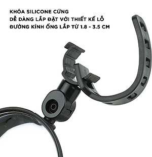 Gương Chiếu Hậu Kính Xe Đạp Tháo Rời Tiện Lợi Mặt Kính 8 Cm Tầm Nhìn Rộng Cleacco