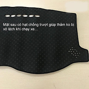 Thảm Taplo Nhung Lông Cừu Xe Kia SONET 2021 2022 2023 Màu Đen Đế Có Chống Trượt, chuẩn form xe