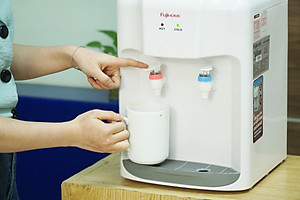 Cây nước nóng lạnh để bàn mini FUJIHOME, máy nước uống nóng lạnh mini tiết kiệm điện - Hàng chính hãng