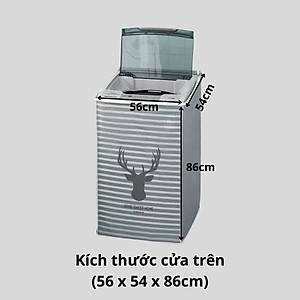Bạt Áo Trùm Máy Giặt Cửa Trên, Cửa Ngang Vải Dù Siêu Dày, Chống Thấm Nước, Không Phai Màu - (Giao Màu - Họa Tiết Ngẫu Nhiên)