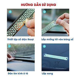 Bảng ghi số trên ô tô tự động phát sáng khi trời tối, miếng hít dính chắc chắn TÂM LUÂN Chổi lau tẩm dầu - Hàng chính hãng