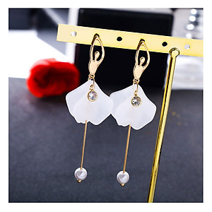 Bông tai hình cô gái múa pha lê S925