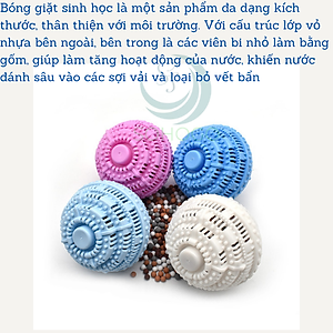 Bộ 2 Bóng Giặt Cầu Gai 11Cm Hỗ Trợ Giặt Đồ Siêu Sạch Chống Nhăn Quần Áo Bóng giặt quần áo, Banh giặt quần áo chống nhăn cỡ lớn 11cm khử khuẩn mùi ẩm mốc