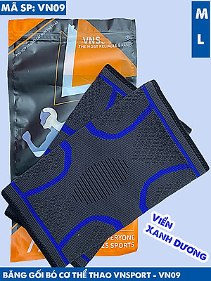 Băng Bảo Vệ Đầu Gối Bó Cơ VN09, Băng Gối Thể Thao Cao Cấp VNS (1 Đôi)