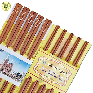 Đũa Gỗ Cẩm Cẩn Dây Đàn - Đồ Gỗ Nhà Bếp Thương Hiệu Trường Sơn ( 10 Đôi )