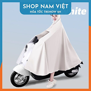 Áo Mưa Trùm Đầu Kiểu Poncho Không Che Đèn Xe