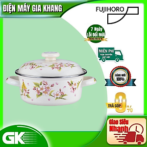 Nồi tráng men FUJIHORO 18cm, 1.8L ( Hoa văn Sakura ) SYM-12, Sử dụng bếp từ