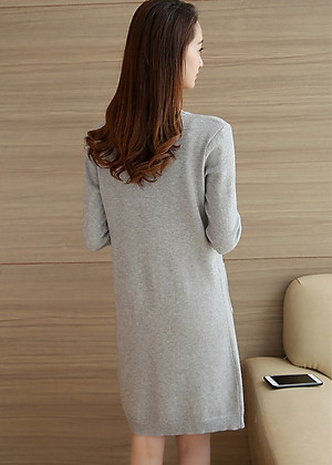 Áo cardigan dáng dài 2 túi freesize ak33