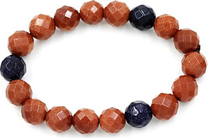 Vòng tay chuỗi hạt kim sa cắt giác 10 ly MS131