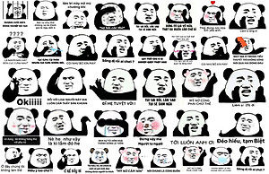 sticker set 30 ảnh Meme Gấu Trúc bựa. cute. hài hước