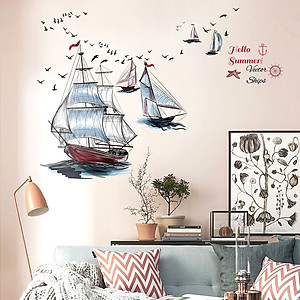 Decal dán tường Vector Ships SK9310