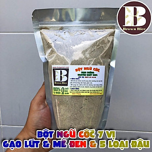 Bột ngũ cốc 7 vị Brown Rice 500gr ( 5 loại đậu, gạo lứt, mè đen )