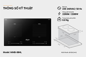 BẾP ĐÔI ĐIỆN TỪ SUNHOUSE MAMA MMB-88HL - Hàng chính hãng