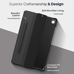 Case bao da chống sốc cho Samsung Galaxy Tab S6 Lite 2022 / 2020 10.4 inch (SM - P615 / P610) hiệu HOTCASE thiết kế siêu mỏng hỗ trợ Smartsleep, gập nhiều tư thế, mặt da siêu mịn - hàng nhập khẩu
