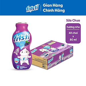 Thùng 48 chai sữa chua uống hương nho Fristi 80ml