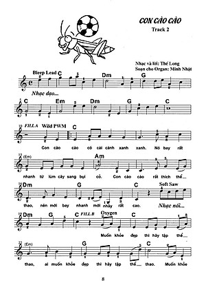 Sách Thực Hành Biểu Diễn Organ Cho Thiếu Nhi – Tập 2